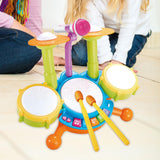 Kids Drum Set Developmental Musical Baby Toy for Children 6 12 18 Month Kids blue