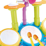 Kids Drum Set Developmental Musical Baby Toy for Children 6 12 18 Month Kids blue