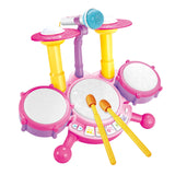 Kids Drum Set Developmental Musical Baby Toy for Children 6 12 18 Month Kids Pink