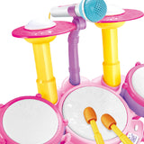 Kids Drum Set Developmental Musical Baby Toy for Children 6 12 18 Month Kids Pink