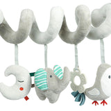 Baby Crib Hanging Rattle Cartoon Spiral Stroller Toy for Newborn Unique Gift elephant bird