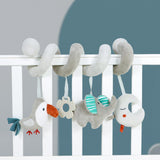 Baby Crib Hanging Rattle Cartoon Spiral Stroller Toy for Newborn Unique Gift elephant bird