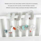 Baby Crib Hanging Rattle Cartoon Spiral Stroller Toy for Newborn Unique Gift elephant bird