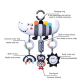 Baby Crib Mobile Black and White Mobiles Baby Crib Rattles for Ages 0+ Months Crocodile