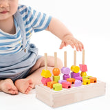 Wooden Beads Sequencing Toy Lacing Beads for Holiday Gifts Preschool 2 3 4 5