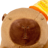 Capybara Stuffed Animal Plush Toy Decoration for Boys Girls Kids Adults with Hat 23cm