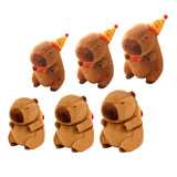 Capybara Stuffed Animal Plush Toy Decoration for Boys Girls Kids Adults with Hat 23cm