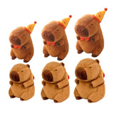 Capybara Stuffed Animal Plush Toy Decoration for Boys Girls Kids Adults with Hat 23cm