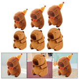 Capybara Stuffed Animal Plush Toy Decoration for Boys Girls Kids Adults with Hat 23cm