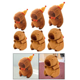 Capybara Stuffed Animal Plush Toy Decoration for Boys Girls Kids Adults with Hat 23cm