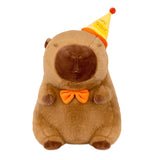 Capybara Stuffed Animal Plush Toy Decoration for Boys Girls Kids Adults with Hat 23cm