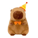 Capybara Stuffed Animal Plush Toy Decoration for Boys Girls Kids Adults with Hat 23cm