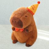 Capybara Stuffed Animal Plush Toy Decoration for Boys Girls Kids Adults with Hat 23cm