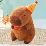 Capybara Stuffed Animal Plush Toy Decoration for Boys Girls Kids Adults with Hat 23cm