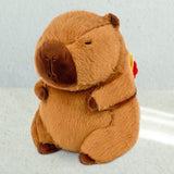 Capybara Stuffed Animal Plush Toy Decoration for Boys Girls Kids Adults with Burger Bag 23cm