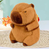 Capybara Stuffed Animal Plush Toy Decoration for Boys Girls Kids Adults with Burger Bag 23cm