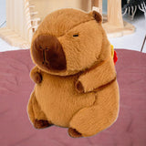 Capybara Stuffed Animal Plush Toy Decoration for Boys Girls Kids Adults with Burger Bag 23cm