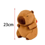 Capybara Stuffed Animal Plush Toy Decoration for Boys Girls Kids Adults with Burger Bag 23cm