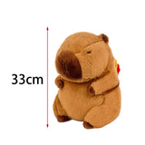 Capybara Stuffed Animal Plush Toy Decoration for Boys Girls Kids Adults with Burger Bag 33cm