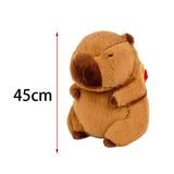 Capybara Stuffed Animal Plush Toy Decoration for Boys Girls Kids Adults with Burger Bag 45cm