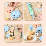 Double Sided Busy Board Learning Skill Toy Gear Piano Knocking Sensory Board