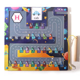 Magnetic Alphabet Maze Letter Puzzle for Boys Girls 3 4 5 Years Old Children Plane