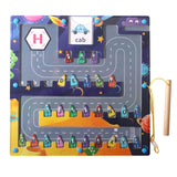 Magnetic Alphabet Maze Letter Puzzle for Boys Girls 3 4 5 Years Old Children Plane