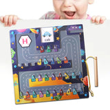 Magnetic Alphabet Maze Letter Puzzle for Boys Girls 3 4 5 Years Old Children Plane