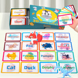 100Pcs 3D Visual Change Cognitive Card Preschool Game Educational Flashcards