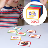 100Pcs 3D Visual Change Cognitive Card Preschool Game Educational Flashcards