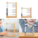 Preschool Math Learning Toy Wooden Abacus Toy for Preschool Elementary Gifts 23.5cmx7cmx33.5cm