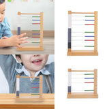 Preschool Math Learning Toy Wooden Abacus Toy for Preschool Elementary Gifts 23.5cmx7cmx33.5cm