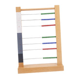 Preschool Math Learning Toy Wooden Abacus Toy for Preschool Elementary Gifts 23.5cmx7cmx33.5cm