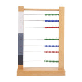 Preschool Math Learning Toy Wooden Abacus Toy for Preschool Elementary Gifts 23.5cmx7cmx33.5cm