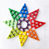 Maxbell Wooden Blocks Puzzle Brain Teaser Puzzle for Color Perception Colors Pattern