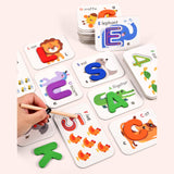 Montessori Toy Fine Motor Skills Practicing Portable Alphabet Pairing Puzzle