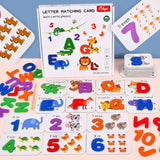 Montessori Toy Fine Motor Skills Practicing Portable Alphabet Pairing Puzzle