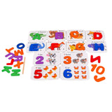 Montessori Toy Fine Motor Skills Practicing Portable Alphabet Pairing Puzzle