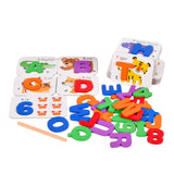 Montessori Toy Fine Motor Skills Practicing Portable Alphabet Pairing Puzzle