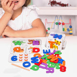 Montessori Toy Fine Motor Skills Practicing Portable Alphabet Pairing Puzzle