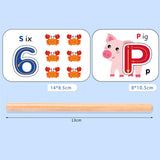 Montessori Toy Fine Motor Skills Practicing Portable Alphabet Pairing Puzzle