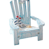 Maxbell Maxbell 2x Beach Nautical Theme Mini Chair and Chest for Living Room Home Countertop Sail