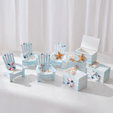 Maxbell Maxbell 2x Beach Nautical Theme Mini Chair and Chest for Living Room Home Countertop Sea Star