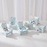 Maxbell Maxbell 2x Beach Nautical Theme Mini Chair and Chest for Living Room Home Countertop Sea Star