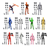 3D Printed Multi Jointed Movable Male Action Figure for Collection Role Play blue and black