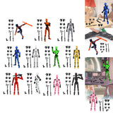 3D Printed Multi Jointed Movable Male Action Figure for Collection Role Play blue and black