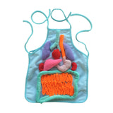 3D Organ Apron Science Children Learning Apron for School Viscera Body Parts blue