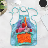 3D Organ Apron Science Children Learning Apron for School Viscera Body Parts blue