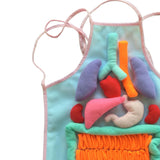 3D Organ Apron Science Children Learning Apron for School Viscera Body Parts Pink