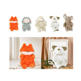 Stuffed Animal Plush Toy Cartoon Pillow Doll for Living Room Desktop Orange